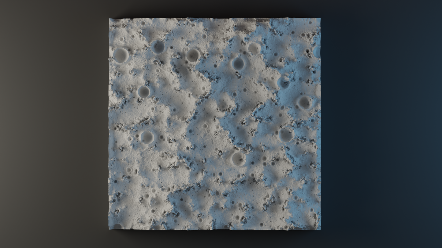Highly Detailed Moonscape Terrain Models. Terrain Type 7