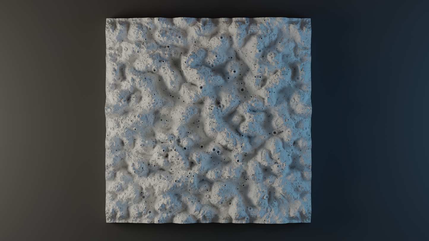Highly Detailed Moonscape Terrain Models. Terrain Type 8