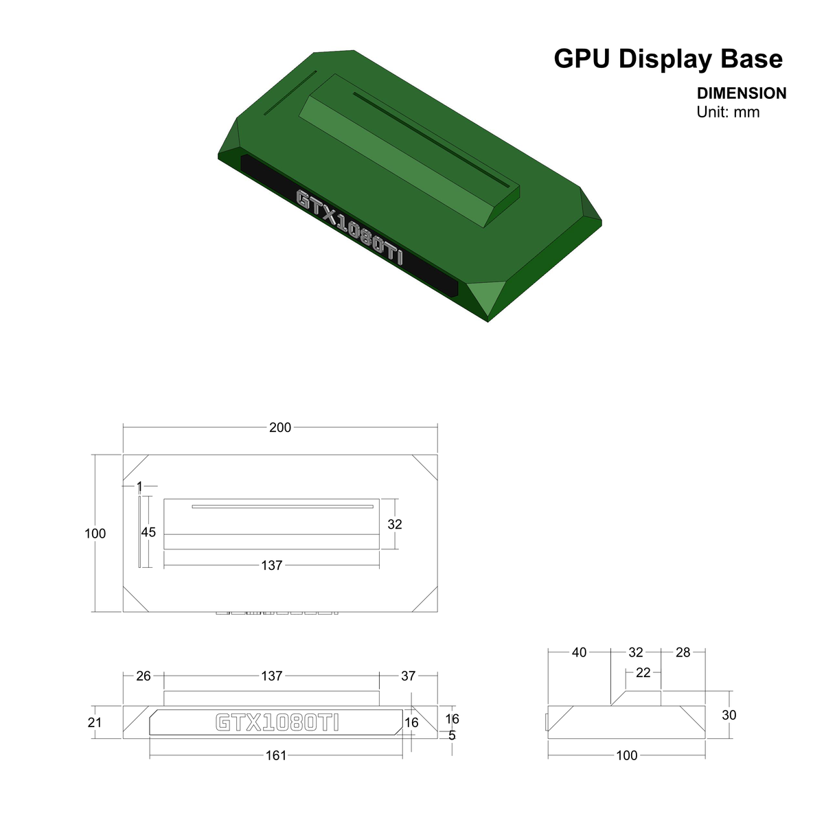 Custom GPU Display Base