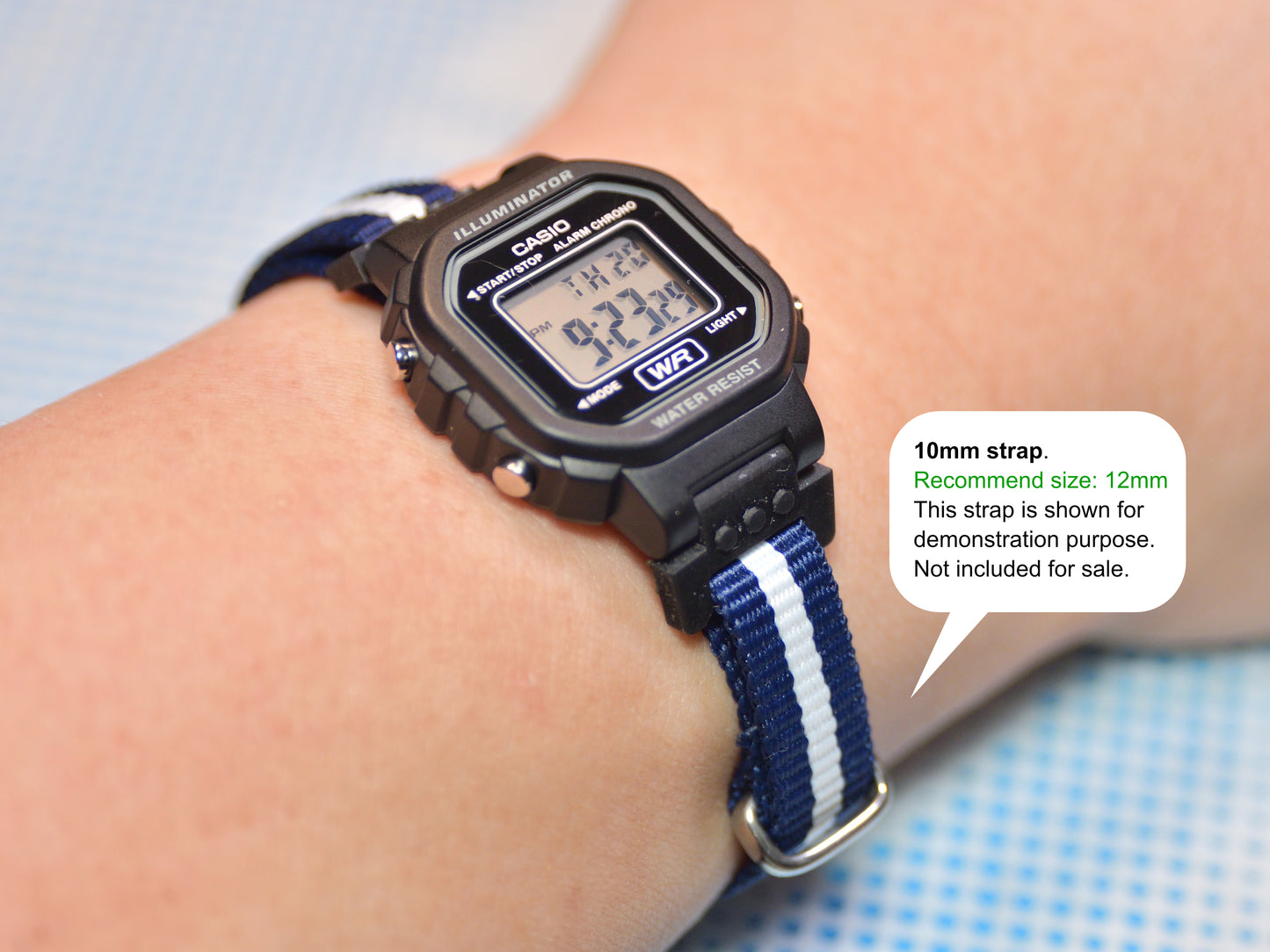 Resin Strap Adapter for Casio LA-20WH Classic Digital Watch - Multiple Color Available