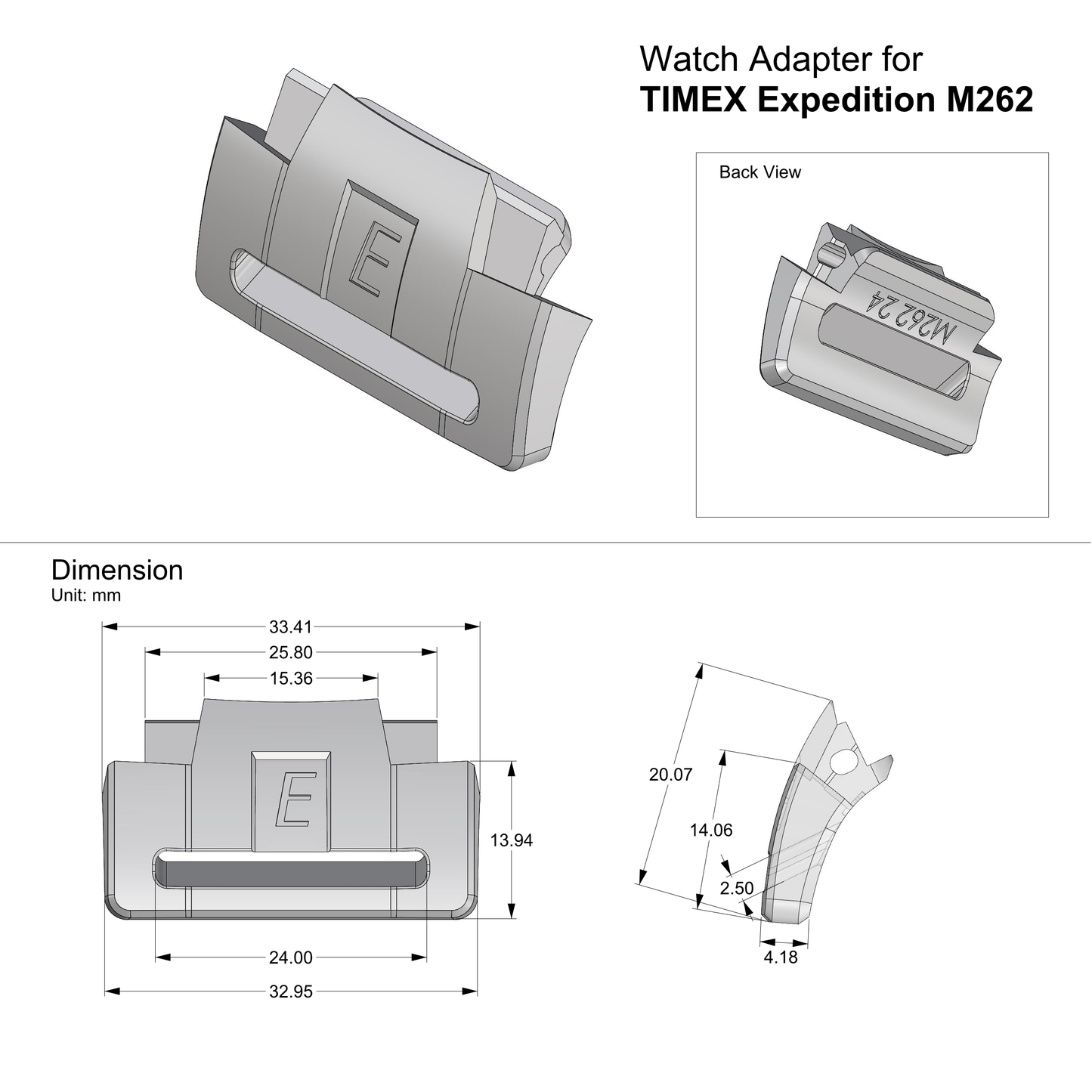 Straps Adapter For Timex Expedition M262