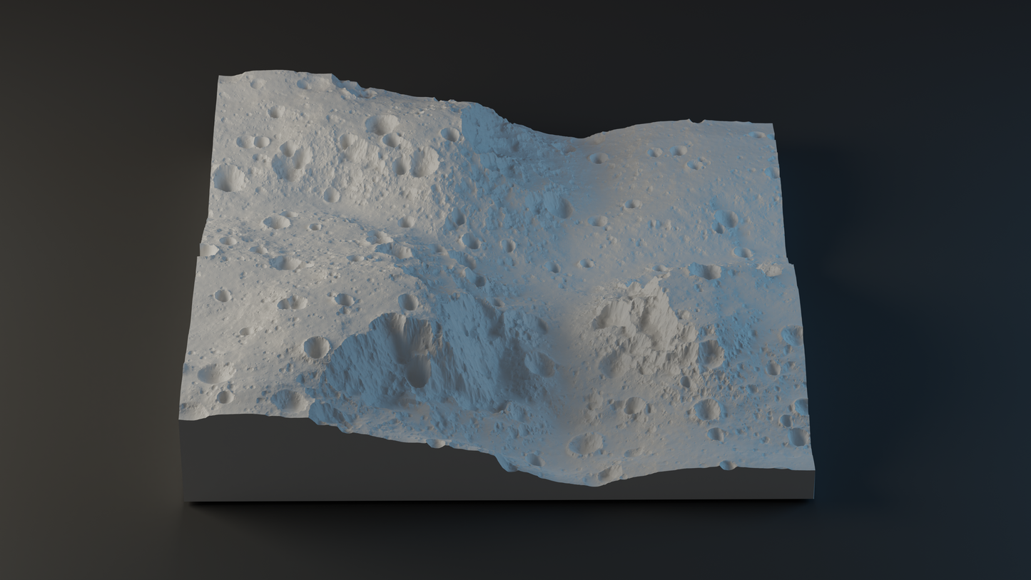 Highly Detailed Moonscape Terrain Models. Terrain Type 6