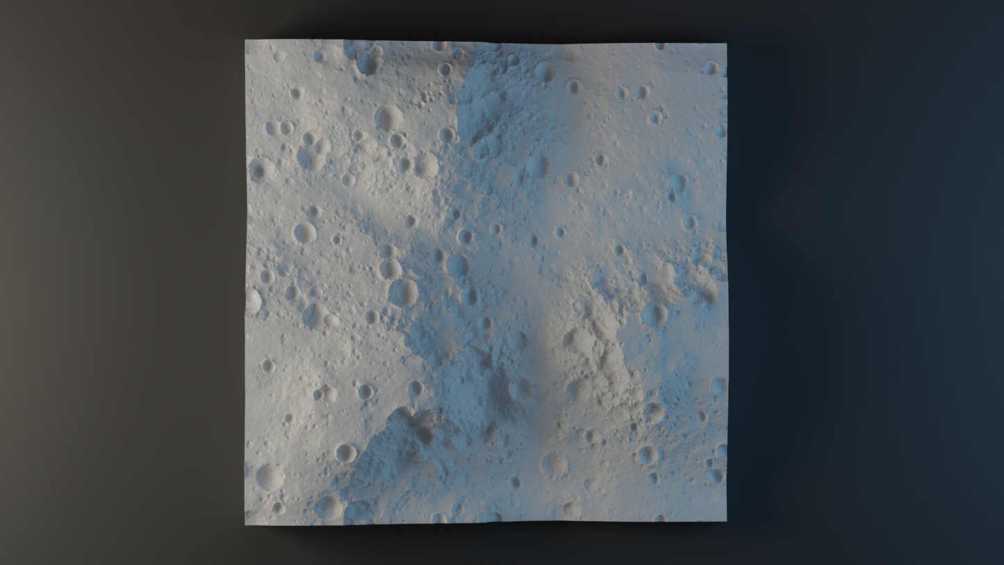 Highly Detailed Moonscape Terrain Models. Terrain Type 6