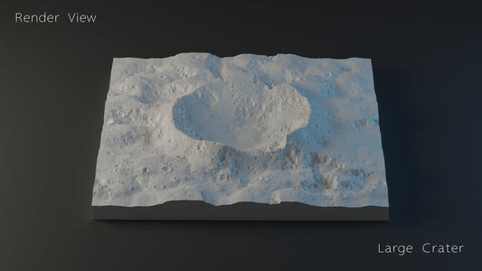 Highly Detailed Moonscape Terrain Models. Terrain type Crater & Crater Detail