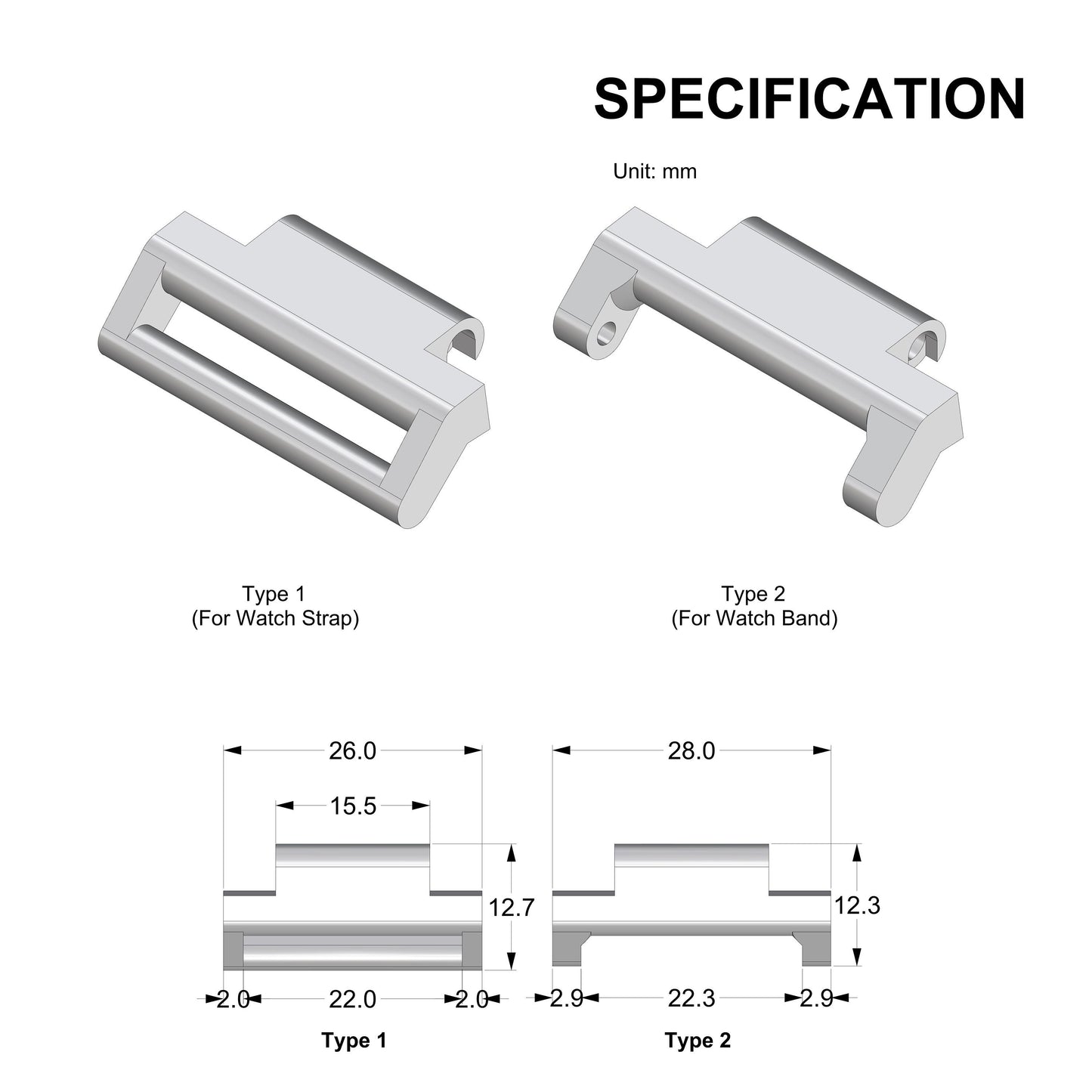 PLA Strap & Band Adapter For G-SHOCK DW5600,DW6900, GW6900, DW6600, DW9052, GW7900, GA2100. Multiple Color Available