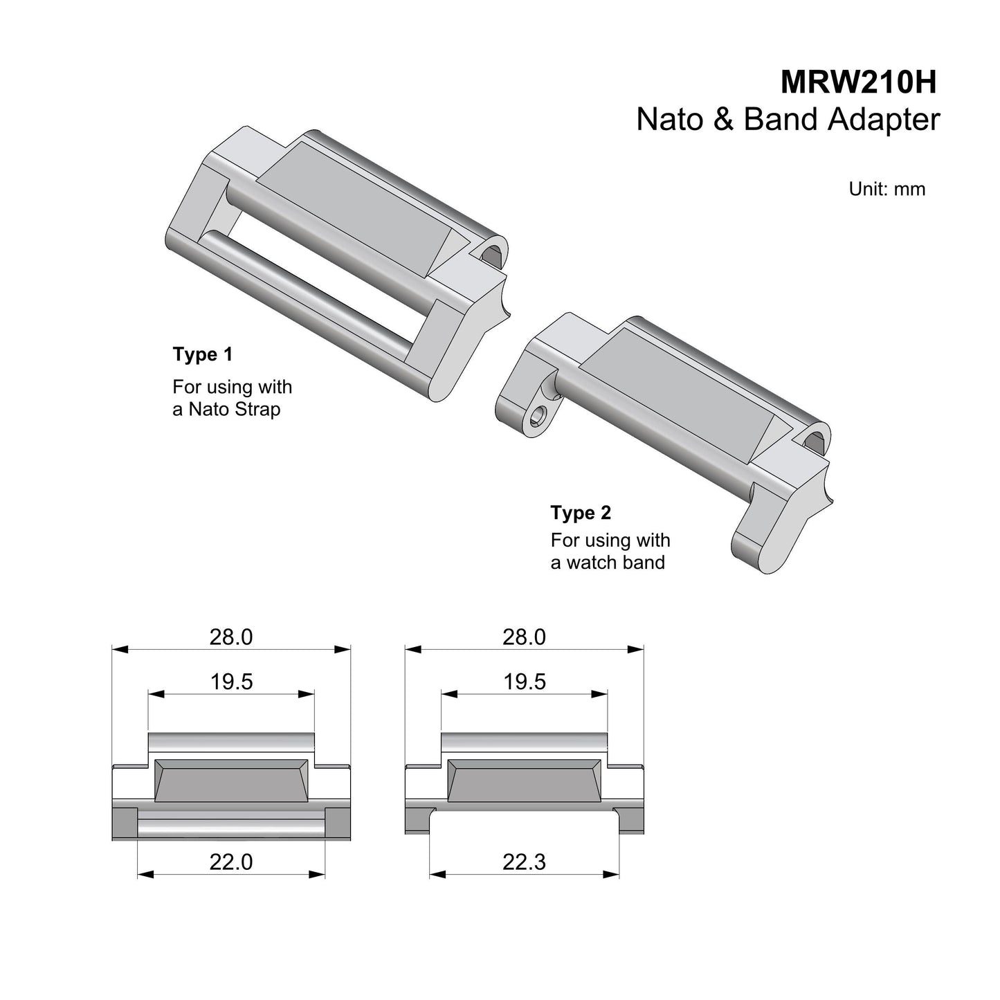 Straps & Band Adapter for Casio MRW-210H - Multiple Color Available