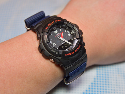 Factory Style Tough Resin Strap and Band adapter for G-Shock G100 Series