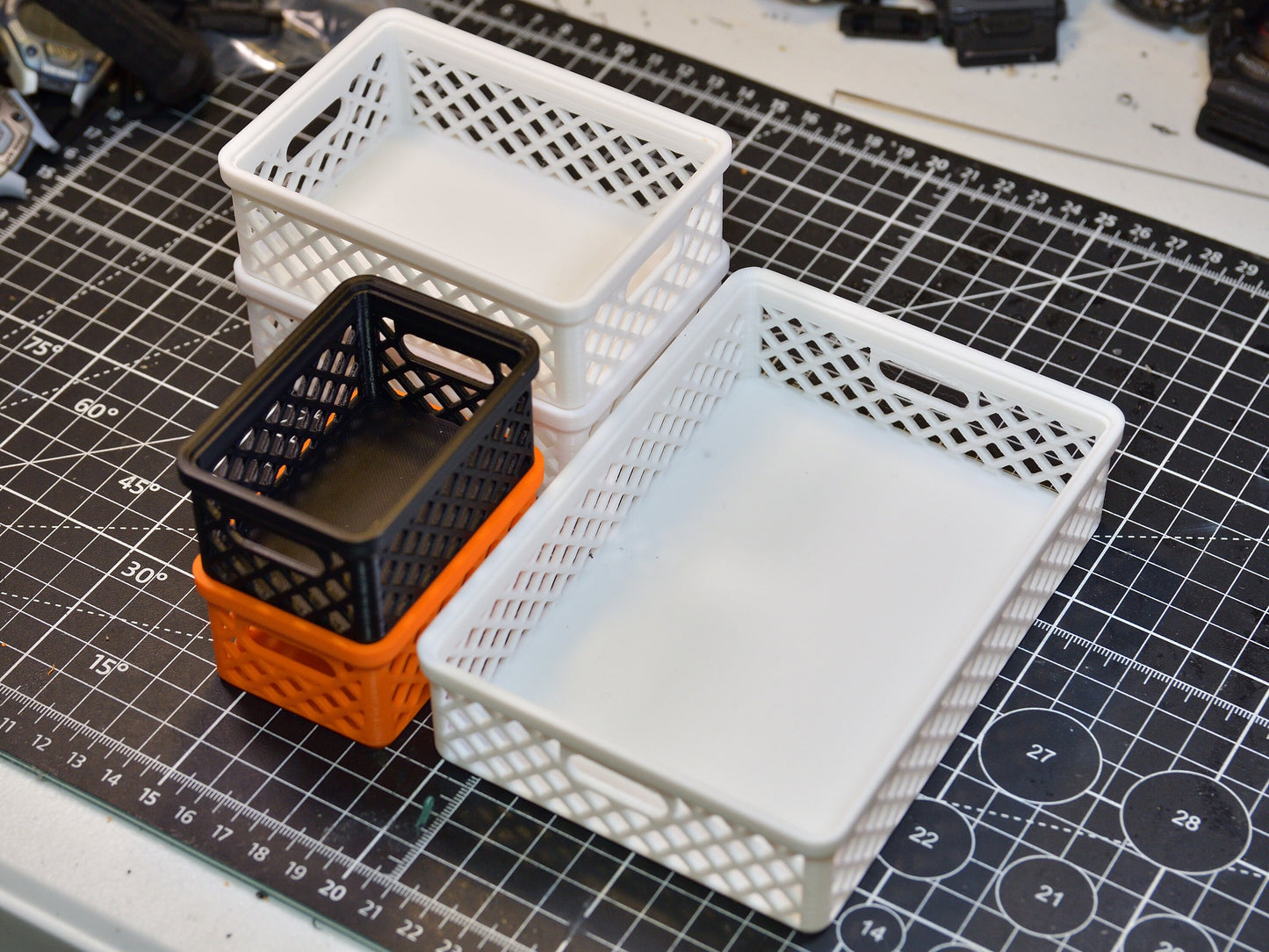 3D Printed Stackable Organizer. Multiple Color Print available